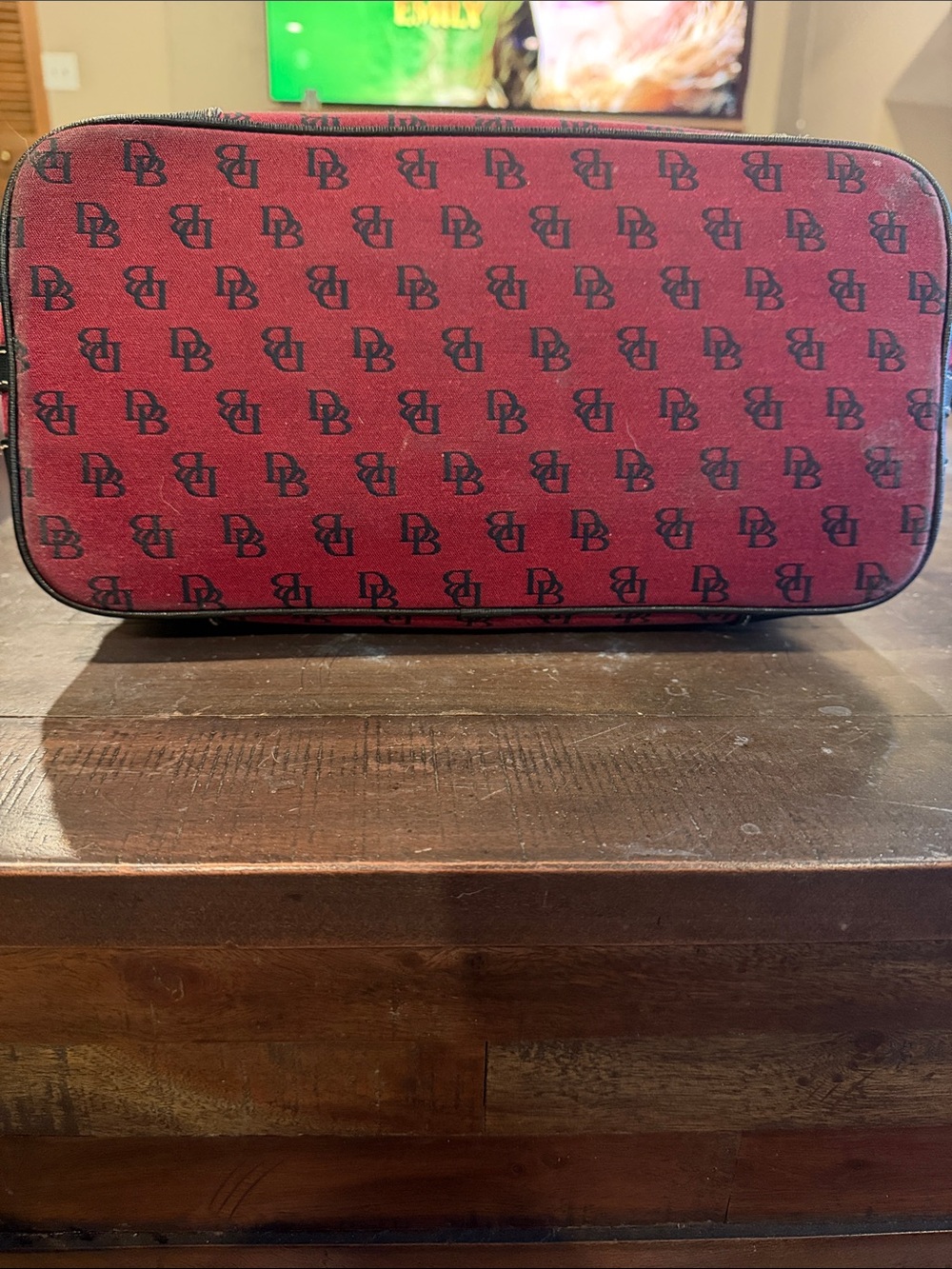 Dooney & Bourke Burgundy Monogram Shoulder Hobo - Picture 14 of 16